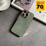 Suede Leather iPhone Case - Green