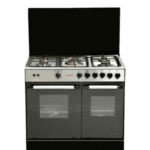 Crown 34 M (DD) – SS Cooking Range 34 Inch Top Non Magnetic Auto Ignition Five Burner Tempered Glass With Official Warranty